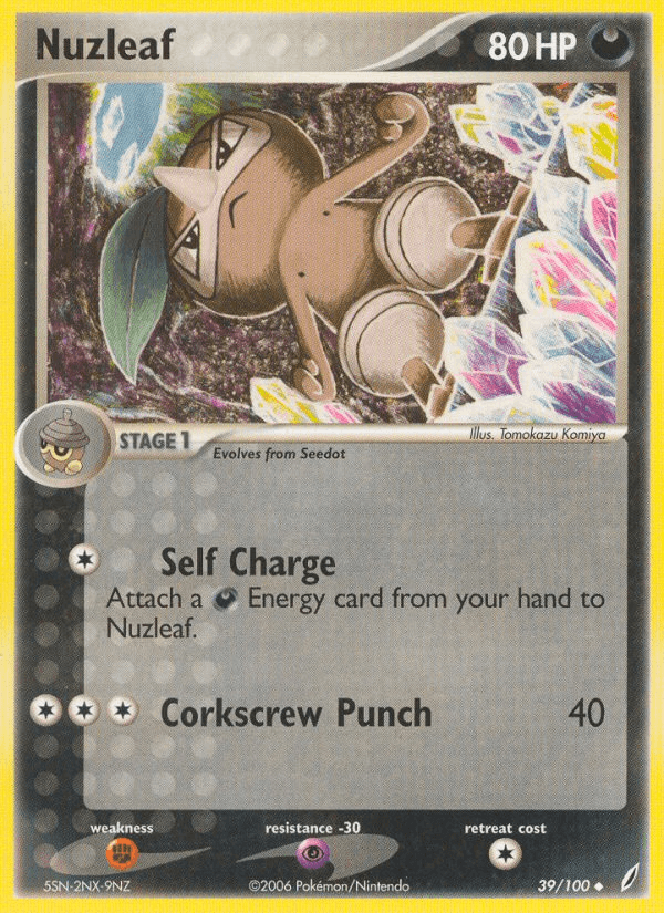 Nuzleaf, carta 39 de Crystal Guardians