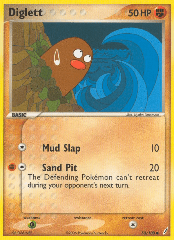 Diglett, carta 50 de Crystal Guardians