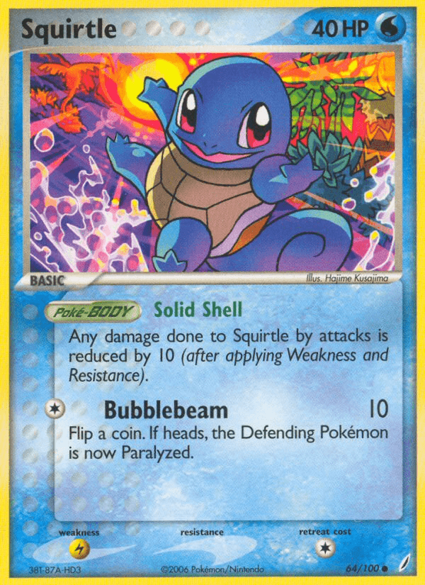 Squirtle, carta 64 de Crystal Guardians