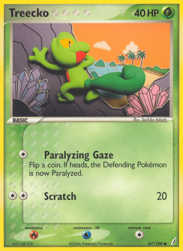 Treecko, carta 67 de Crystal Guardians