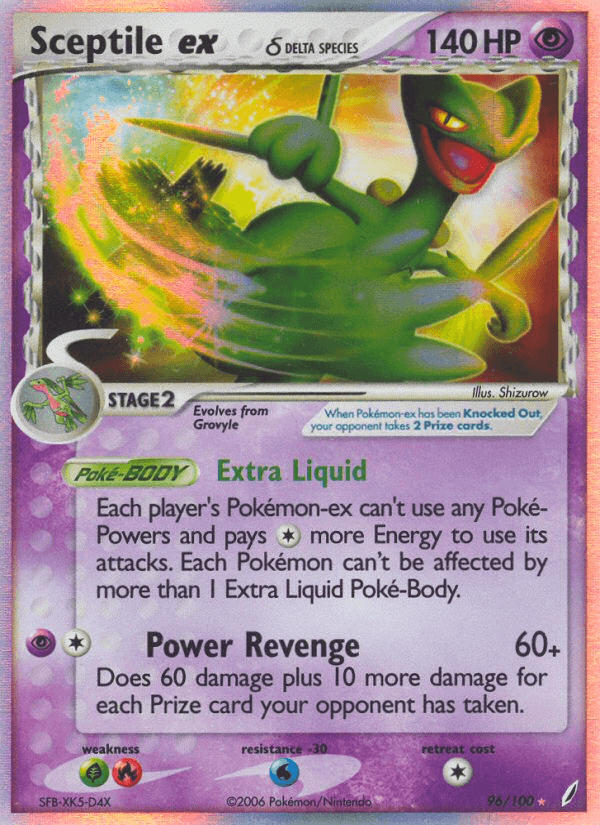 Sceptile ex δ, carta 96 de Crystal Guardians