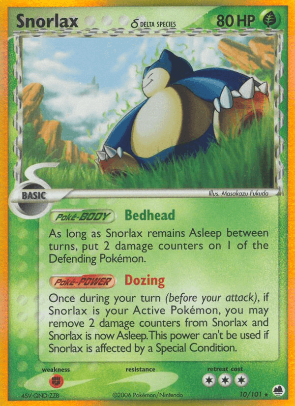 Snorlax δ, carta 10 de Dragon Frontiers