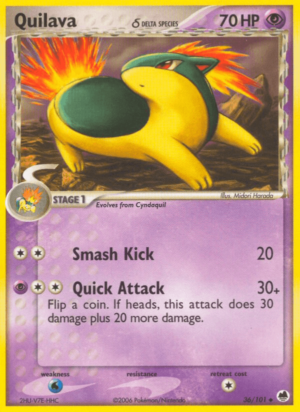 Quilava δ, carta 36 de Dragon Frontiers