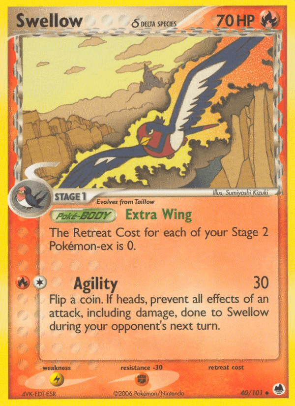 Swellow δ, carta 40 de Dragon Frontiers