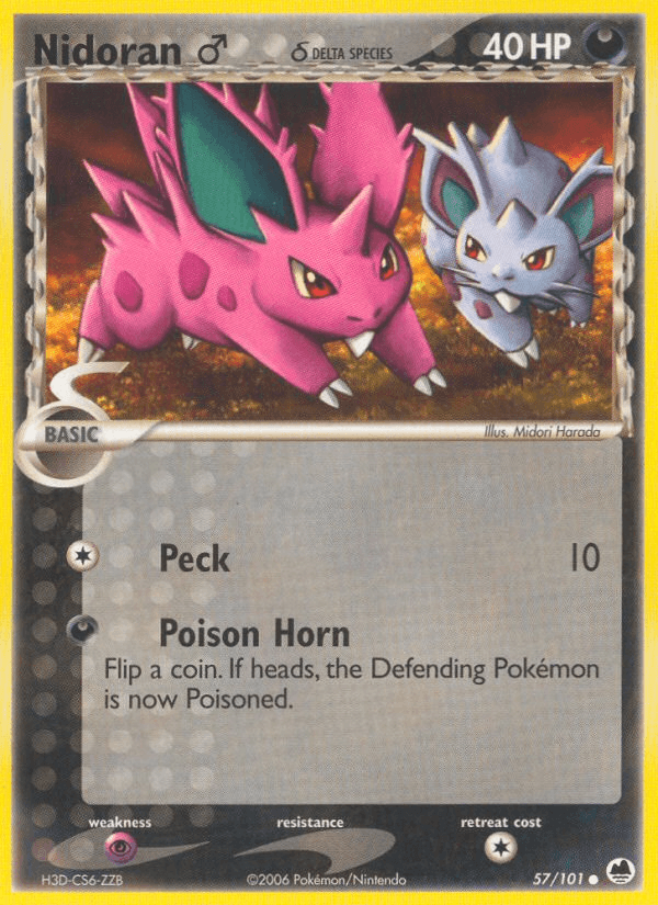 Nidoran♂ δ, carta 57 de Dragon Frontiers