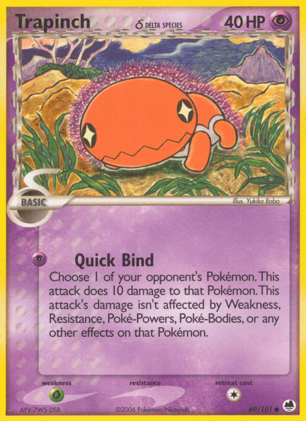Trapinch δ, carta 69 de Dragon Frontiers