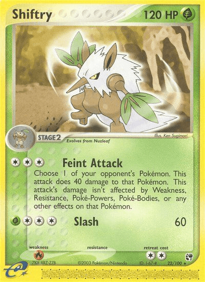 Shiftry, carta 22 de Sandstorm