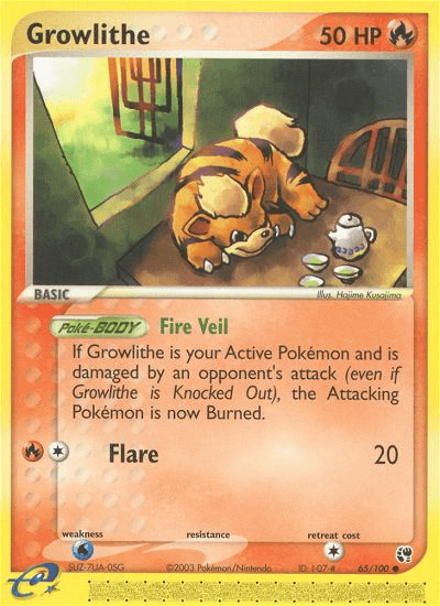 Growlithe, carta 65 de Sandstorm