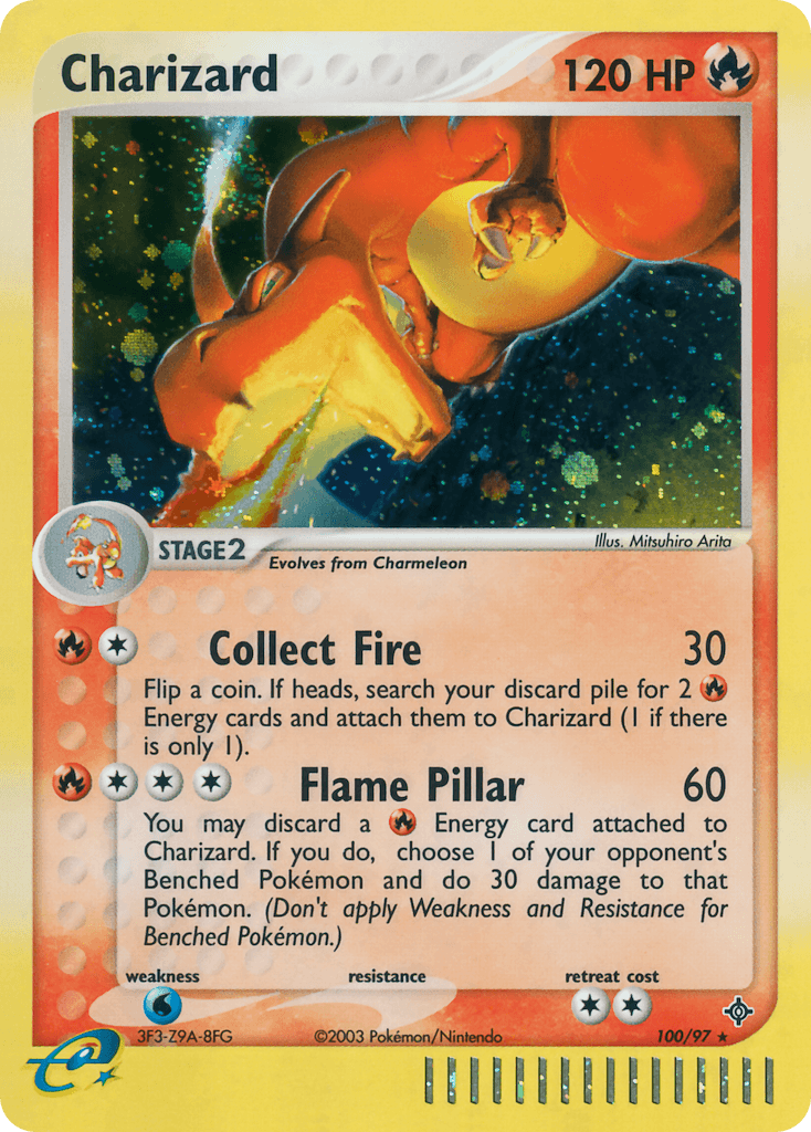 Charizard, carta 100 de Dragon