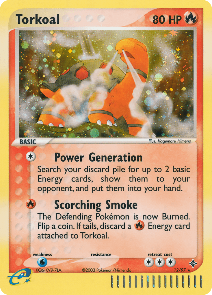 Torkoal, carta 12 de Dragon