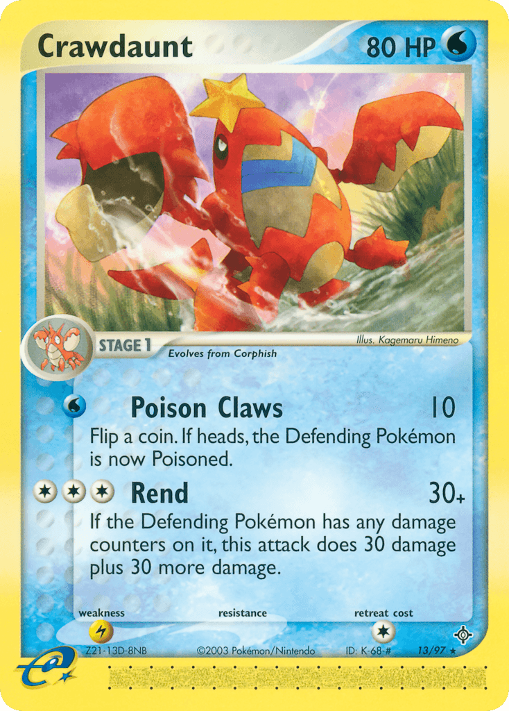 Crawdaunt, carta 13 de Dragon