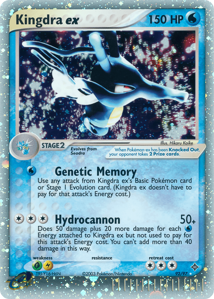 Kingdra ex, carta 92 de Dragon