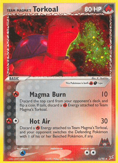 Team Magma's Torkoal, carta 12 de Team Magma vs Team Aqua