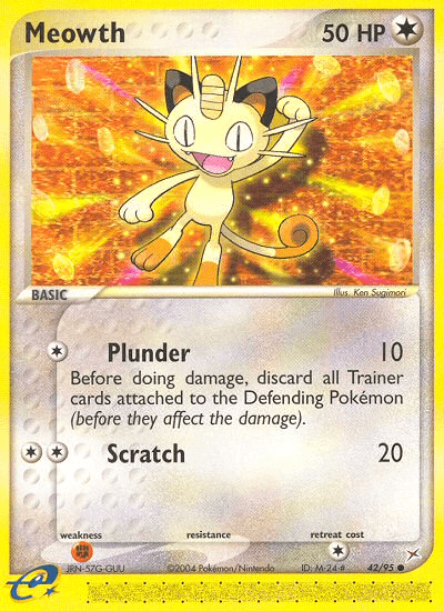 Meowth, carta 42 de Team Magma vs Team Aqua