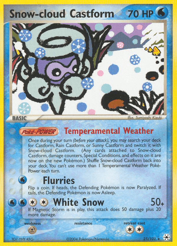 Snow-cloud Castform, carta 25 de Hidden Legends