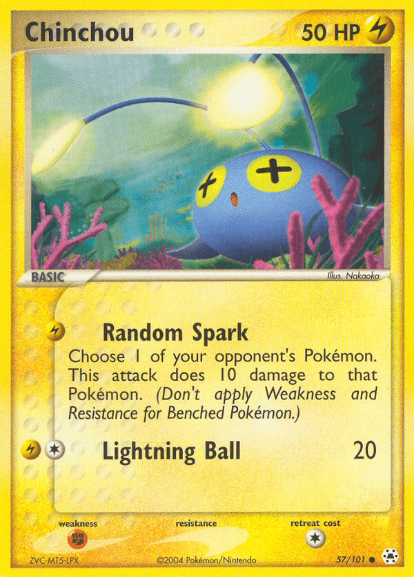 Chinchou, carta 57 de Hidden Legends
