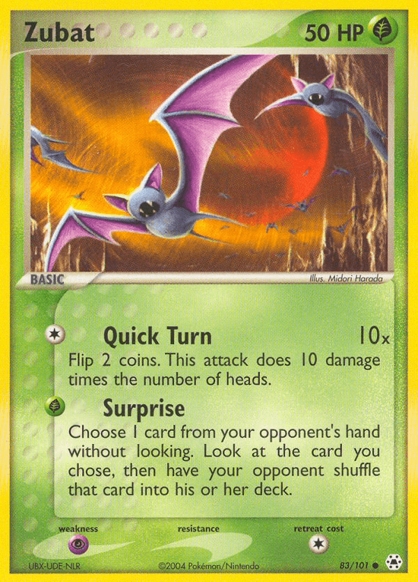 Zubat, carta 83 de Hidden Legends