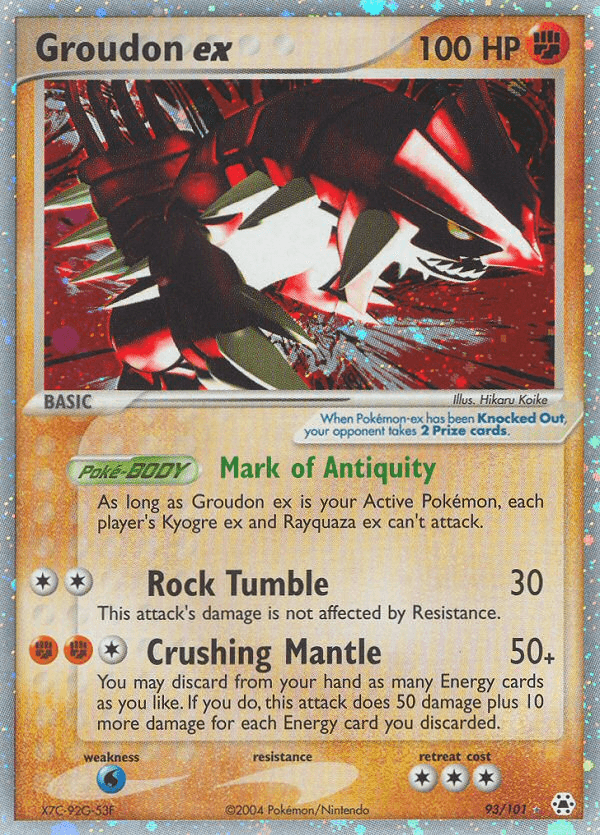 Groudon ex, carta 93 de Hidden Legends