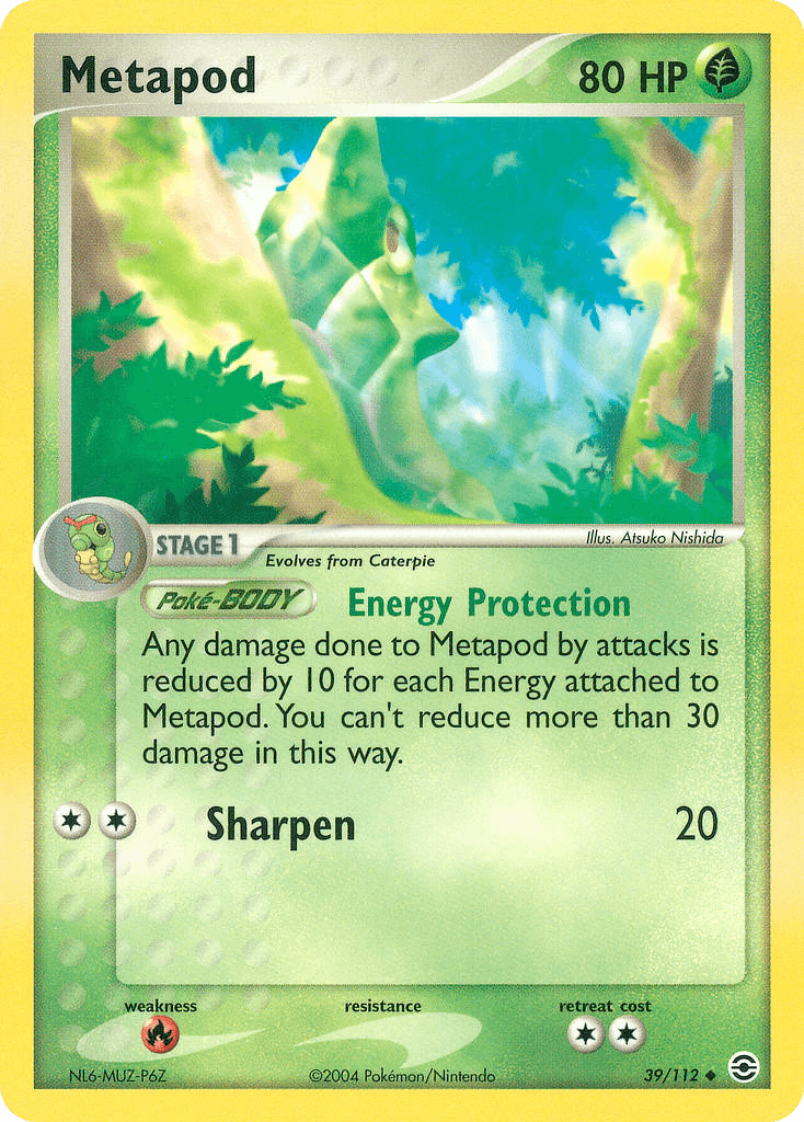 Metapod, carta 39 de FireRed & LeafGreen