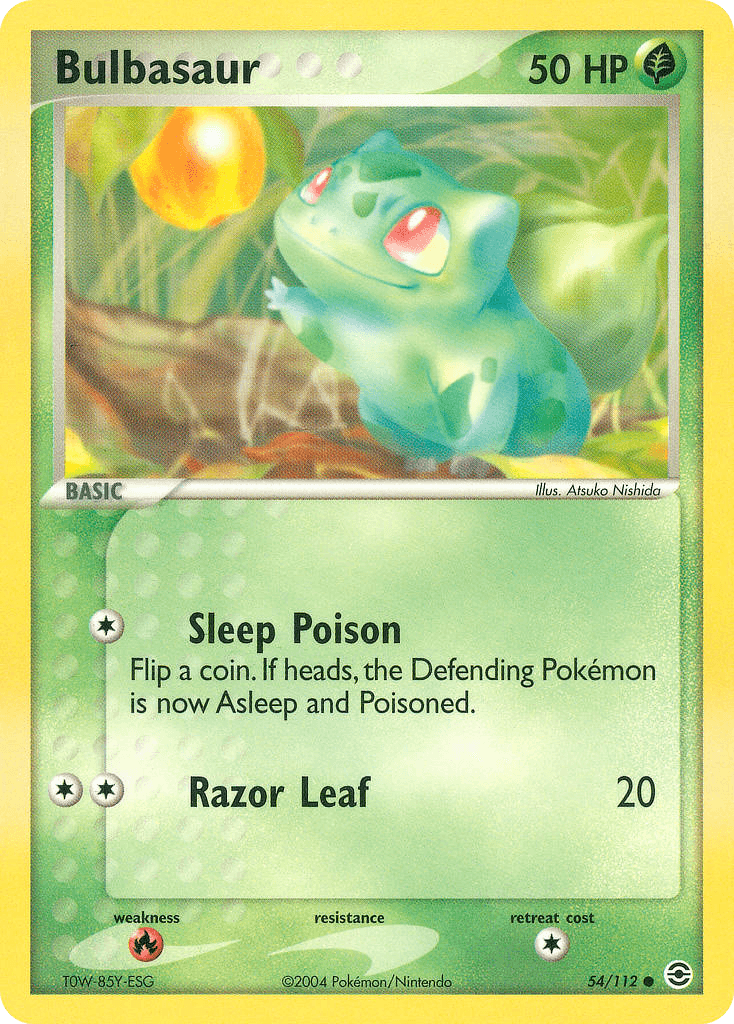 Bulbasaur, carta 54 de FireRed & LeafGreen