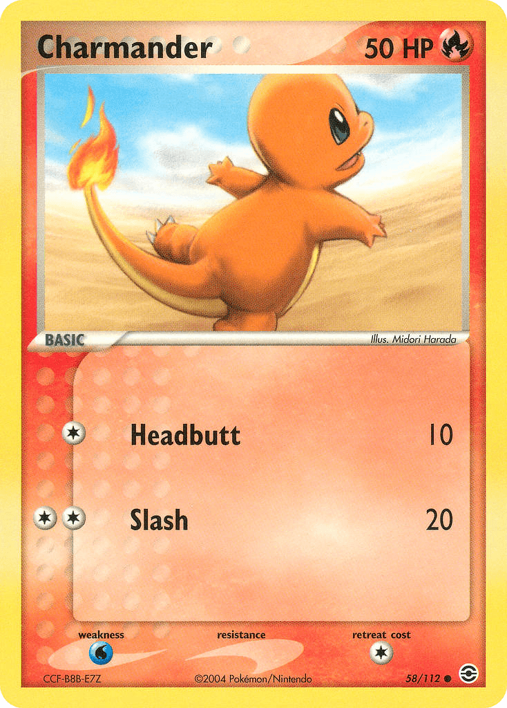 Charmander, carta 58 de FireRed & LeafGreen
