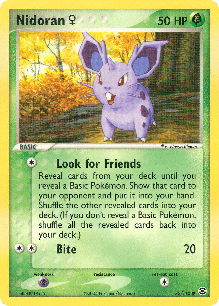 Nidoran♀, carta 70 de FireRed & LeafGreen
