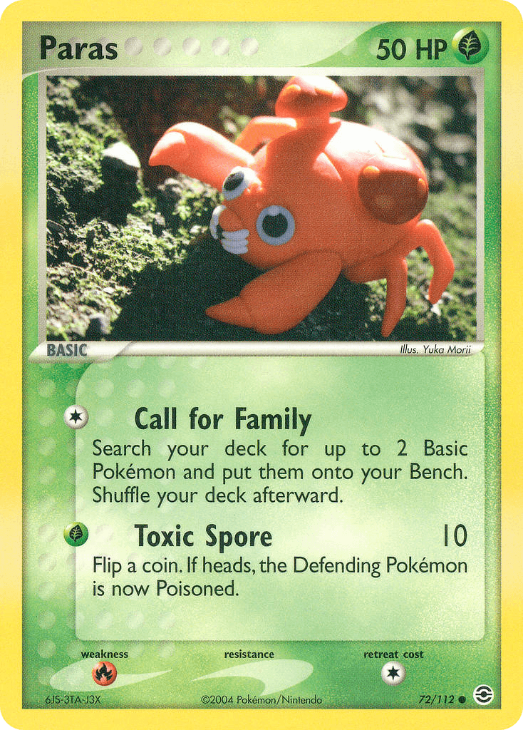 Paras, carta 72 de FireRed & LeafGreen