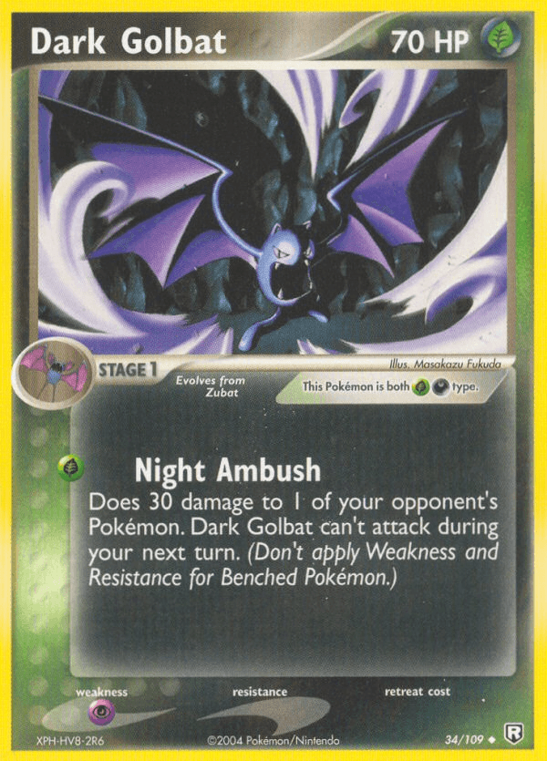 Dark Golbat, carta 34 de Team Rocket Returns