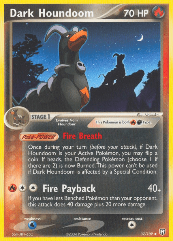 Dark Houndoom, carta 37 de Team Rocket Returns