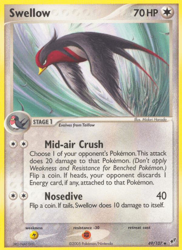 Swellow, carta 49 de Deoxys