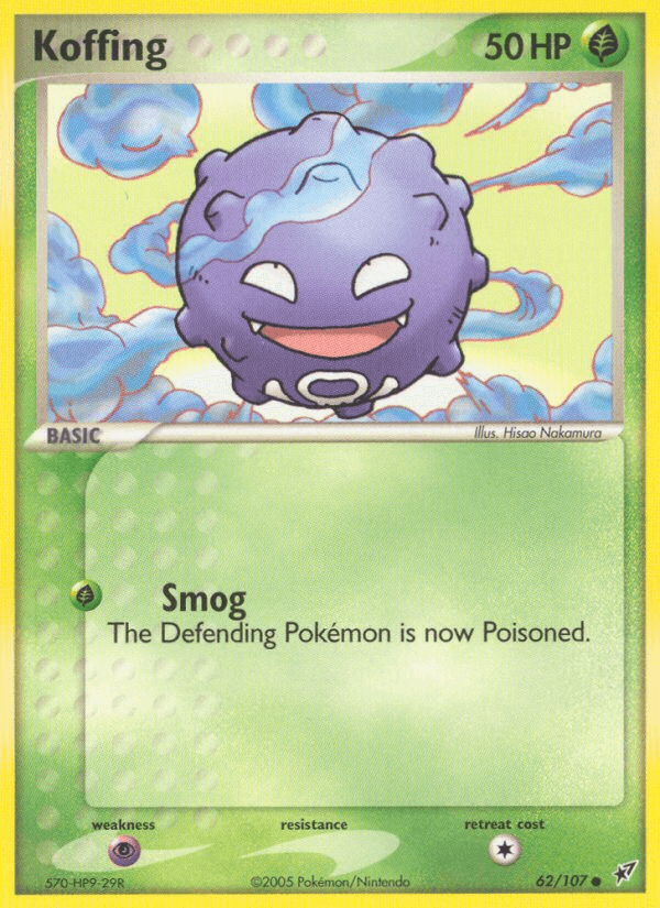 Koffing, carta 62 de Deoxys