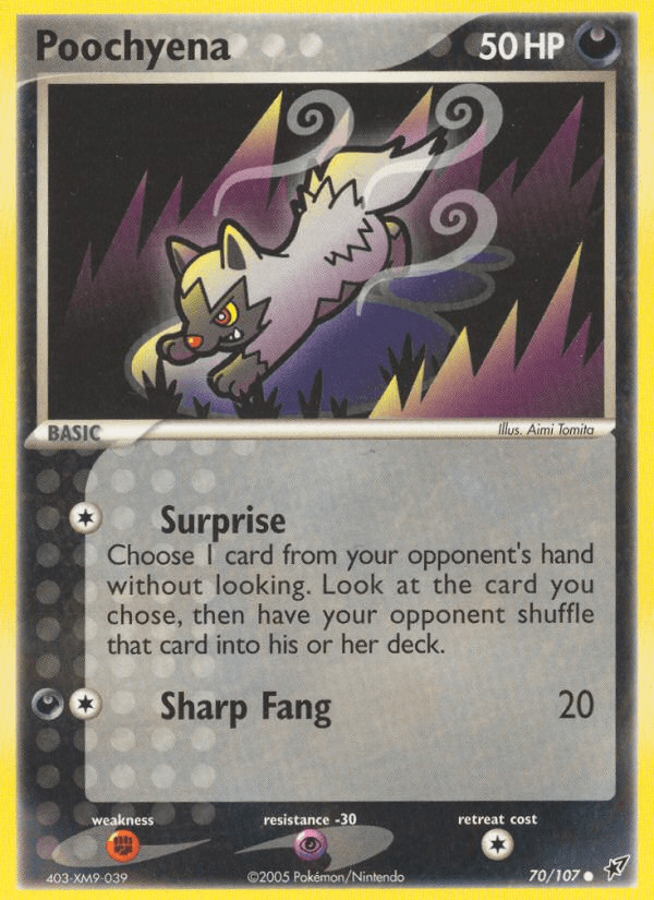 Poochyena, carta 70 de Deoxys