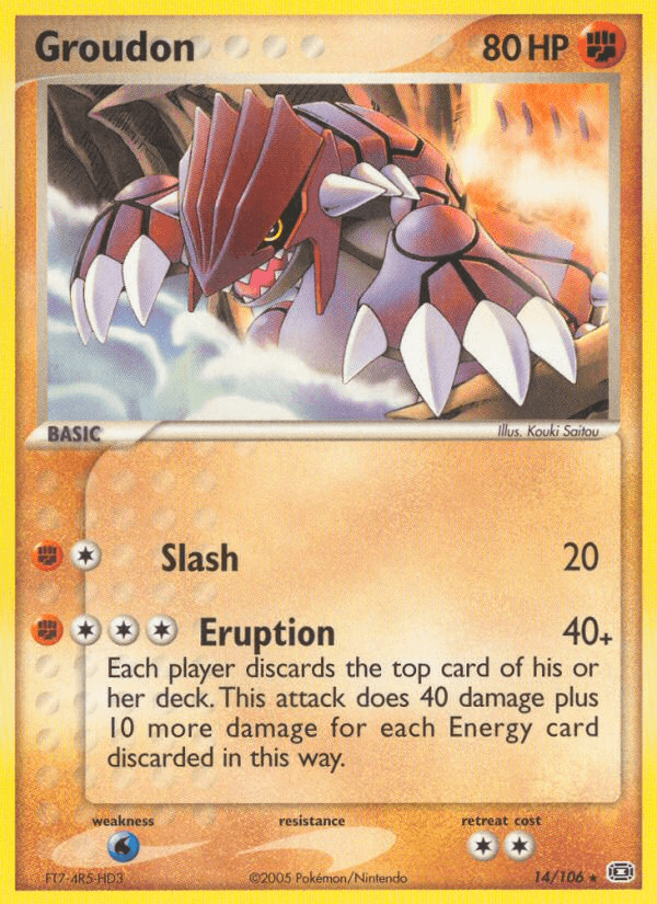 Groudon, carta 14 de Emerald