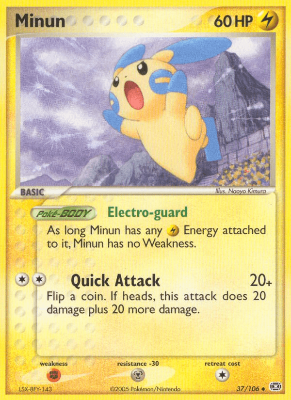 Minun, carta 37 de Emerald