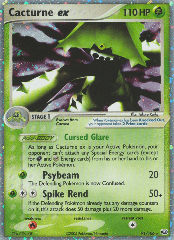 Cacturne ex, carta 91 de Emerald