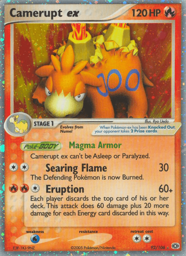 Camerupt ex, carta 92 de Emerald