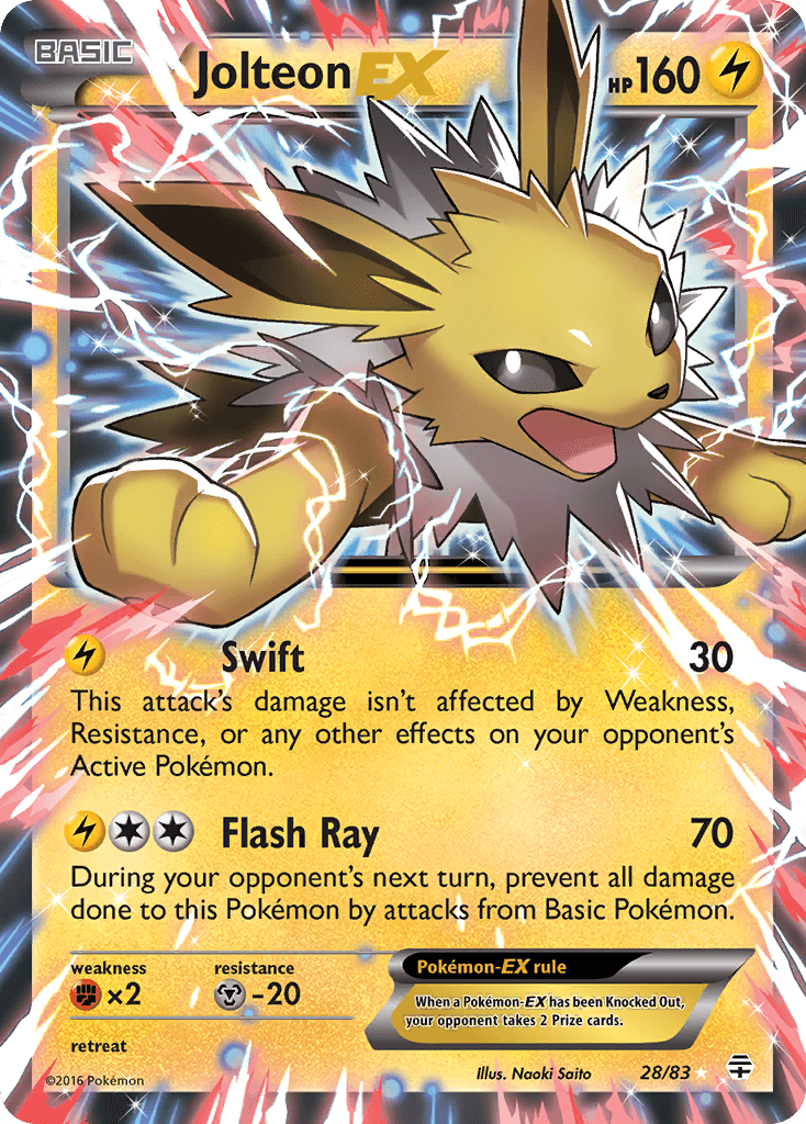 Jolteon EX, carta 28 de Generations