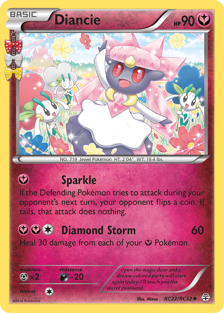 Diancie, carta RC22 de Generations