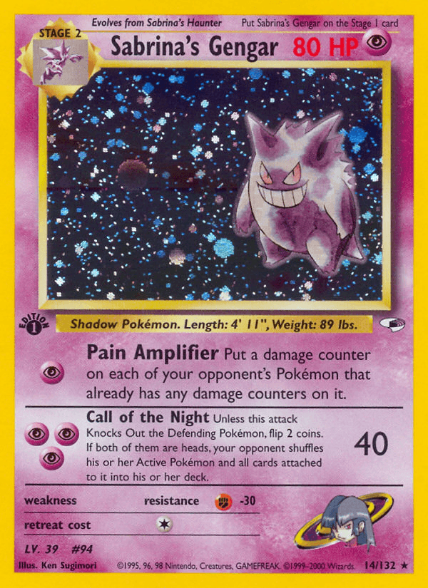 Sabrina's Gengar, carta 14 de Gym Heroes