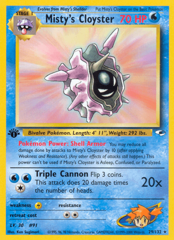 Misty's Cloyster, carta 29 de Gym Heroes