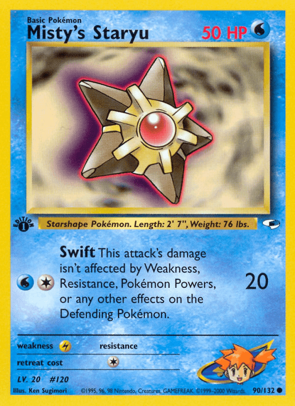 Misty's Staryu, carta 90 de Gym Heroes