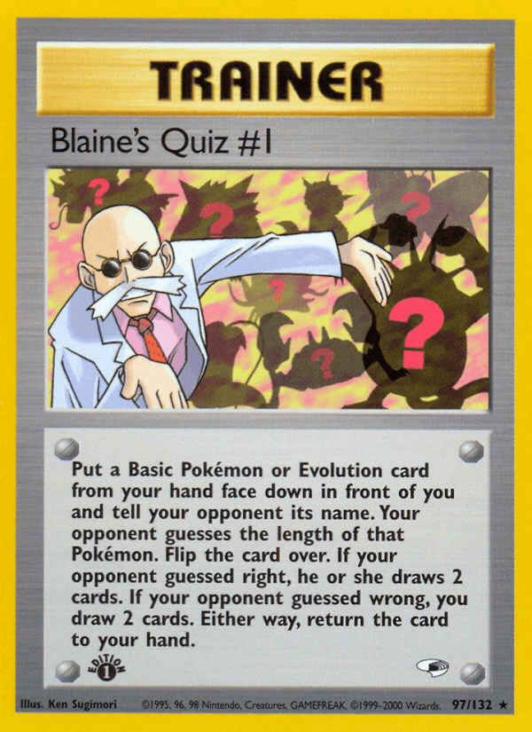 Blaine's Quiz #1, carta 97 de Gym Heroes