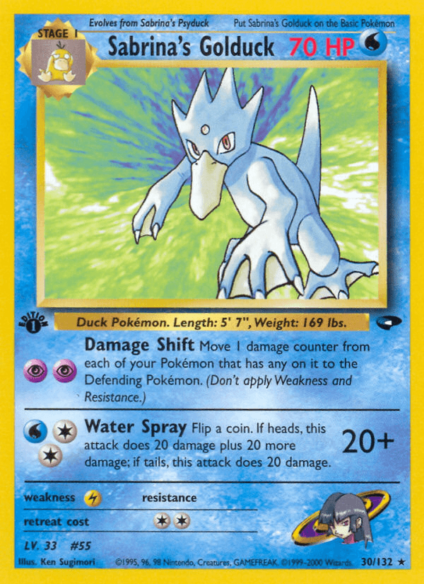Sabrina's Golduck, carta 30 de Gym Challenge