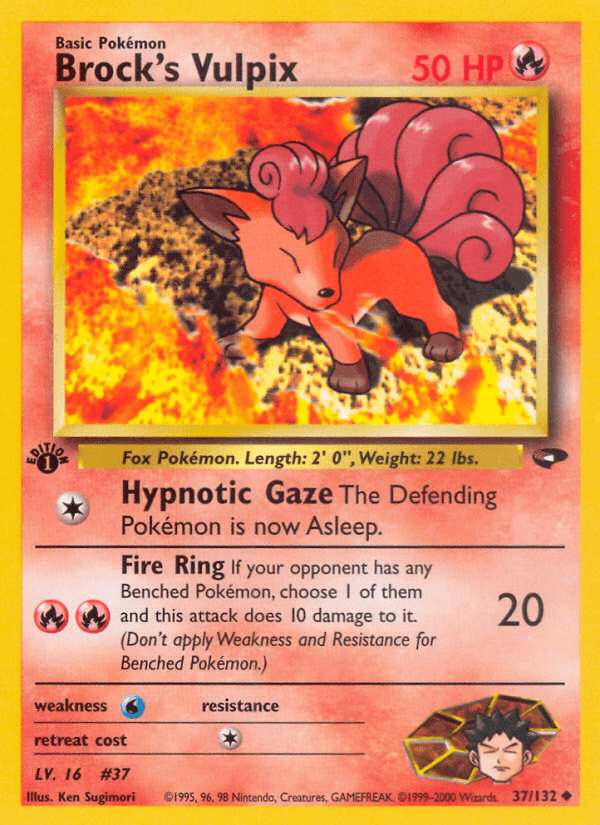 Brock's Vulpix, carta 37 de Gym Challenge