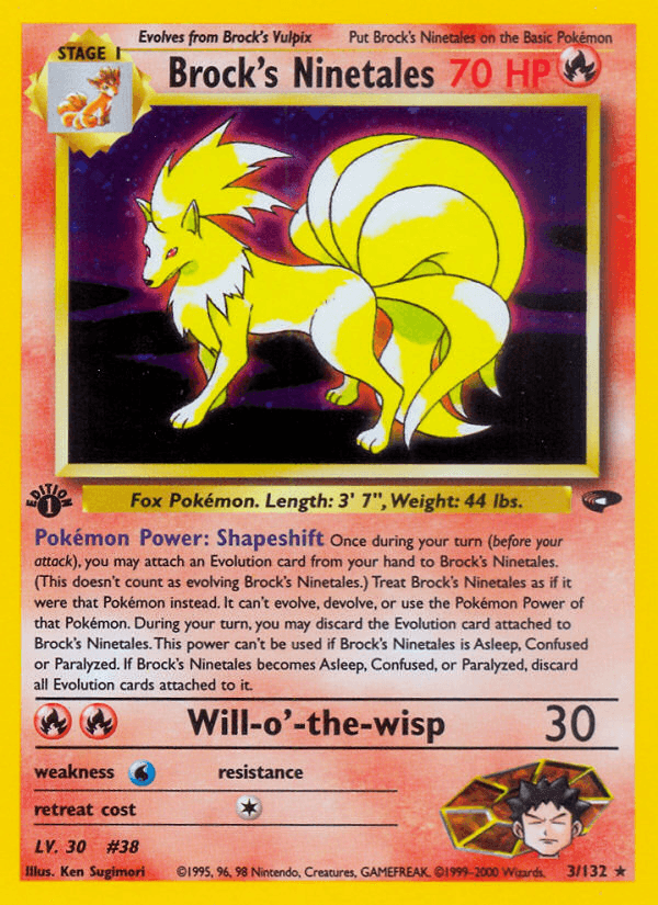 Brock's Ninetales, carta 3 de Gym Challenge