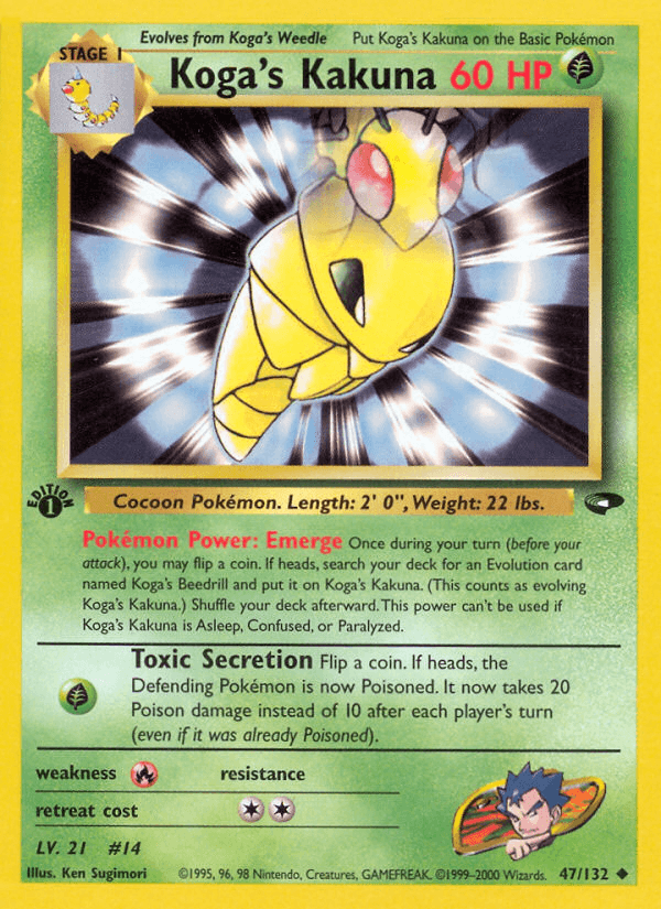 Koga's Kakuna, carta 47 de Gym Challenge