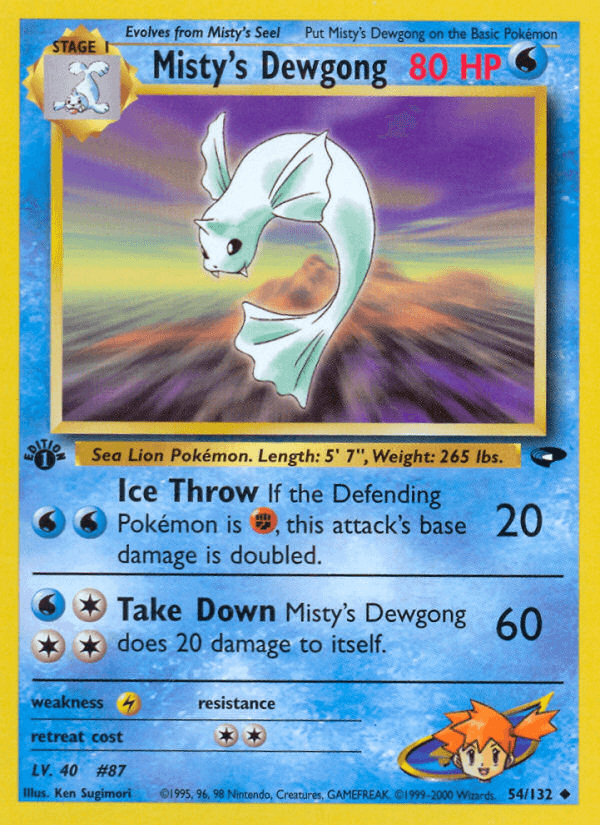 Misty's Dewgong, carta 54 de Gym Challenge