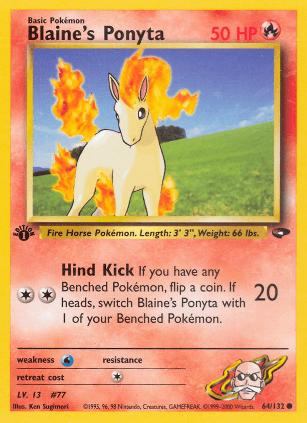 Blaine's Ponyta, carta 64 de Gym Challenge