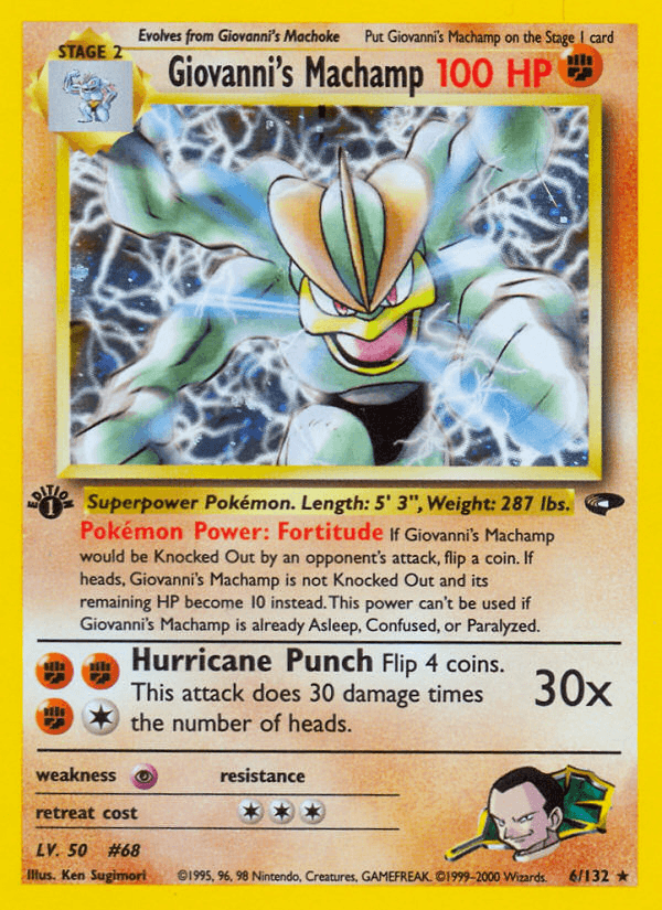 Giovanni's Machamp, carta 6 de Gym Challenge