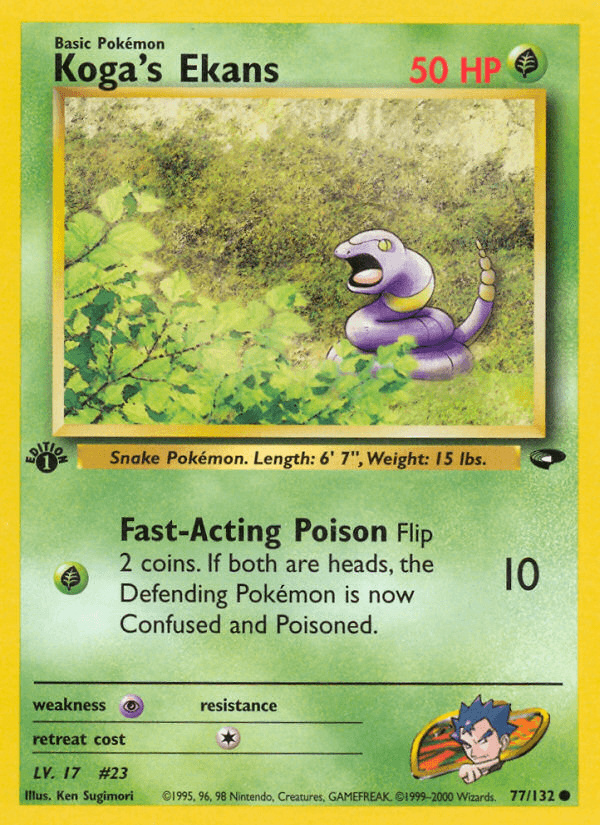 Koga's Ekans, carta 77 de Gym Challenge